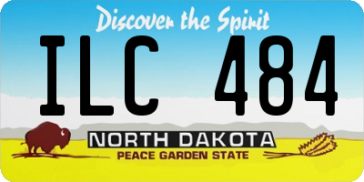 ND license plate ILC484