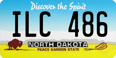 ND license plate ILC486
