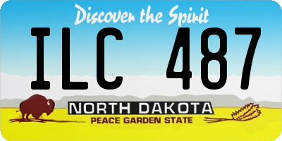 ND license plate ILC487