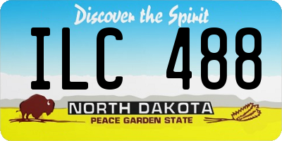 ND license plate ILC488