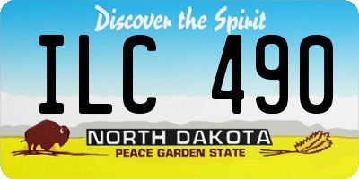 ND license plate ILC490
