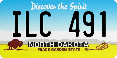 ND license plate ILC491