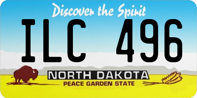 ND license plate ILC496