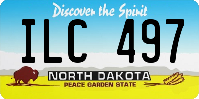 ND license plate ILC497