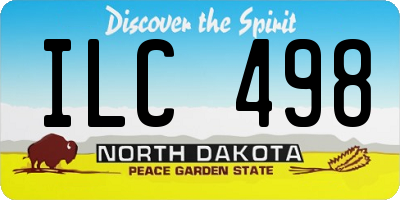 ND license plate ILC498