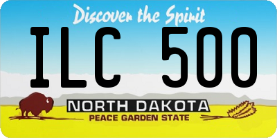 ND license plate ILC500