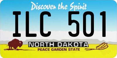 ND license plate ILC501