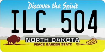 ND license plate ILC504