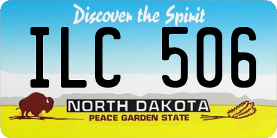 ND license plate ILC506