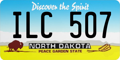 ND license plate ILC507