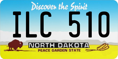 ND license plate ILC510