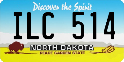 ND license plate ILC514