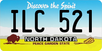 ND license plate ILC521