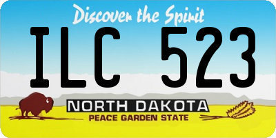 ND license plate ILC523
