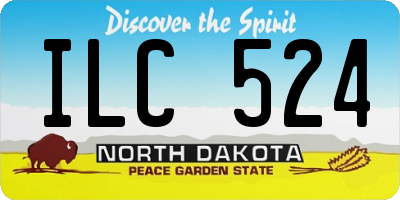 ND license plate ILC524