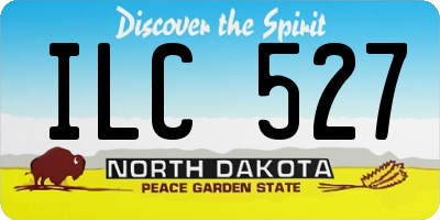 ND license plate ILC527