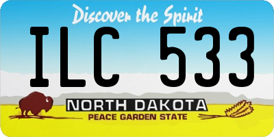 ND license plate ILC533