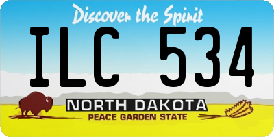 ND license plate ILC534