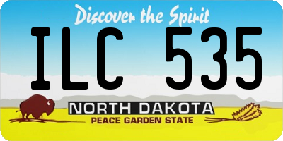 ND license plate ILC535