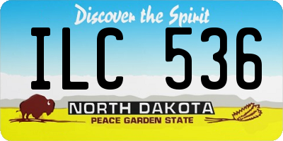 ND license plate ILC536