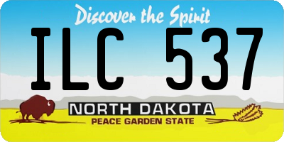 ND license plate ILC537