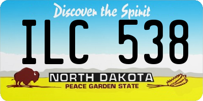 ND license plate ILC538