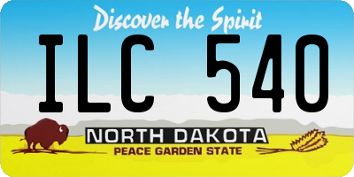 ND license plate ILC540