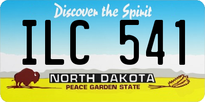 ND license plate ILC541