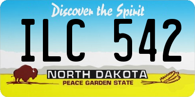 ND license plate ILC542