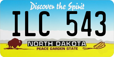 ND license plate ILC543