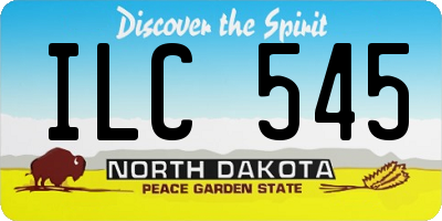 ND license plate ILC545