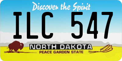 ND license plate ILC547