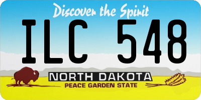 ND license plate ILC548