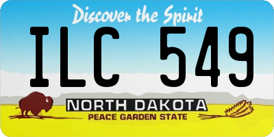 ND license plate ILC549
