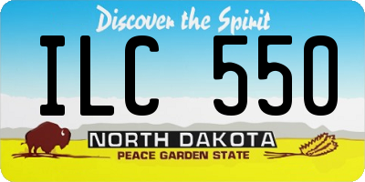 ND license plate ILC550