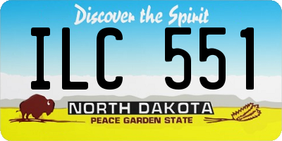 ND license plate ILC551