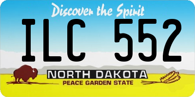 ND license plate ILC552