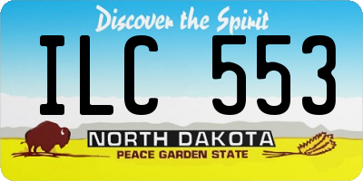 ND license plate ILC553
