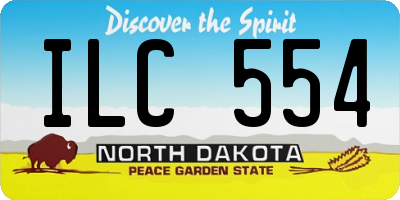 ND license plate ILC554