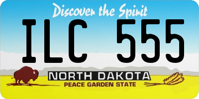 ND license plate ILC555