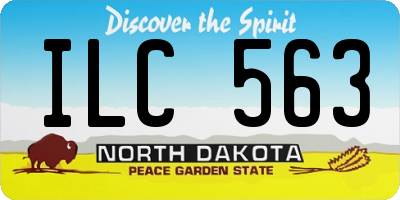 ND license plate ILC563