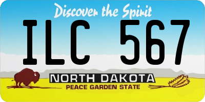 ND license plate ILC567