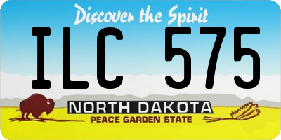 ND license plate ILC575