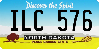 ND license plate ILC576