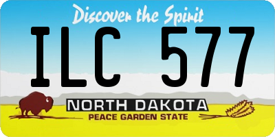 ND license plate ILC577