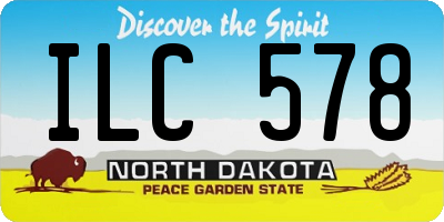 ND license plate ILC578