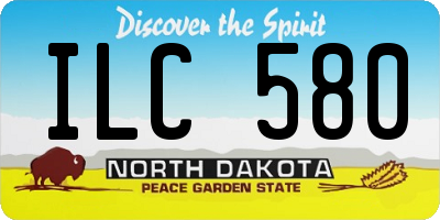 ND license plate ILC580