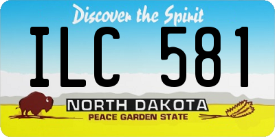 ND license plate ILC581
