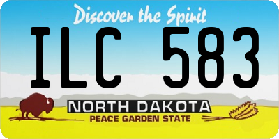 ND license plate ILC583