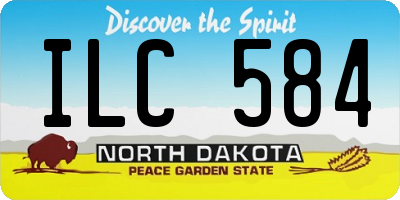 ND license plate ILC584